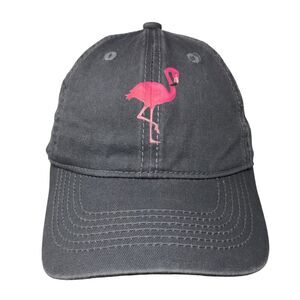 Flamingo Slideback Hat Gray One Size Adjustable Vented Holes 6 Panel